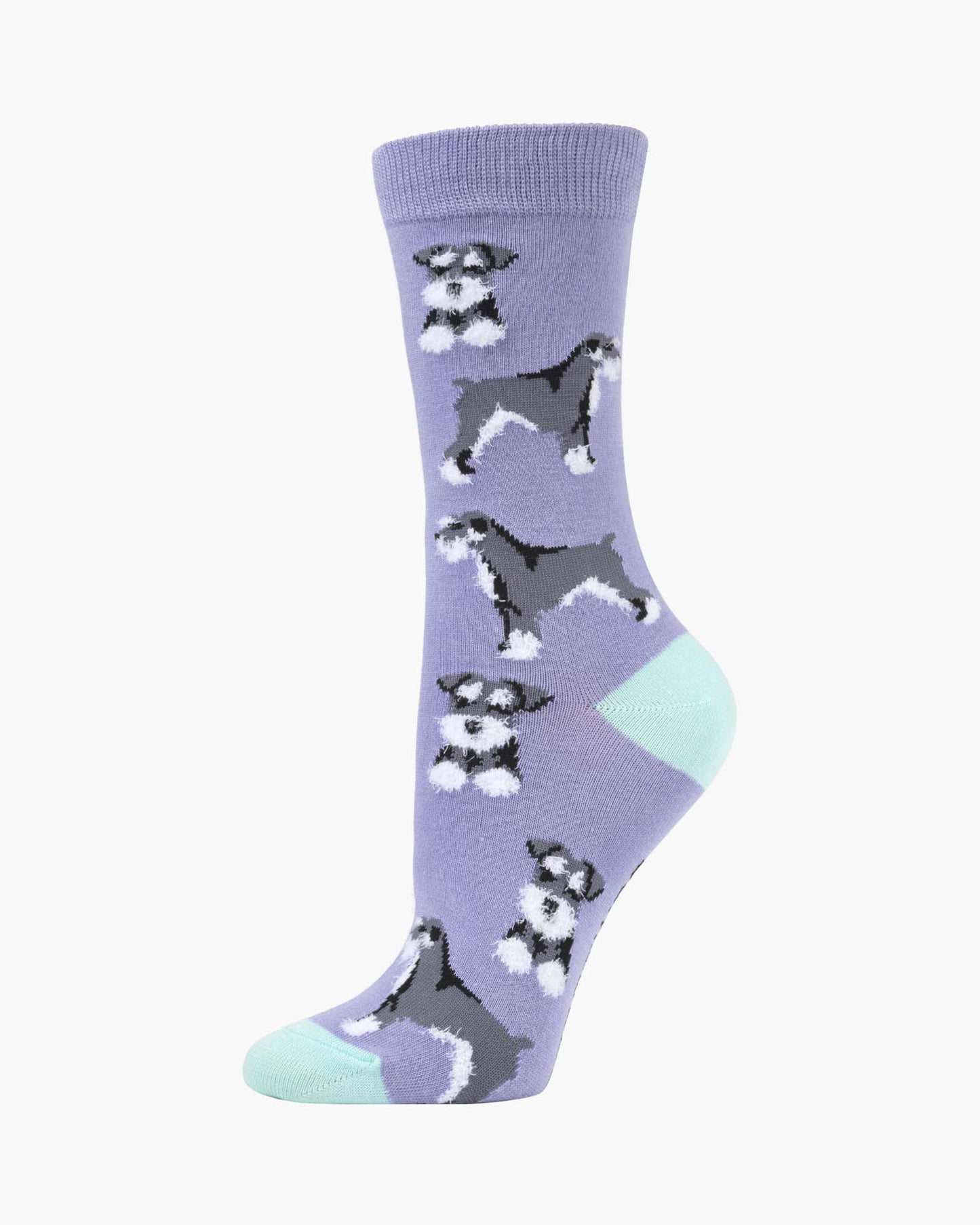 WOMENS FLUFFY SCHNAUZER BAMBOO SOCK