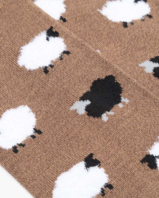 MENS FLUFFY BLACK SHEEP BAMBOO SOCK