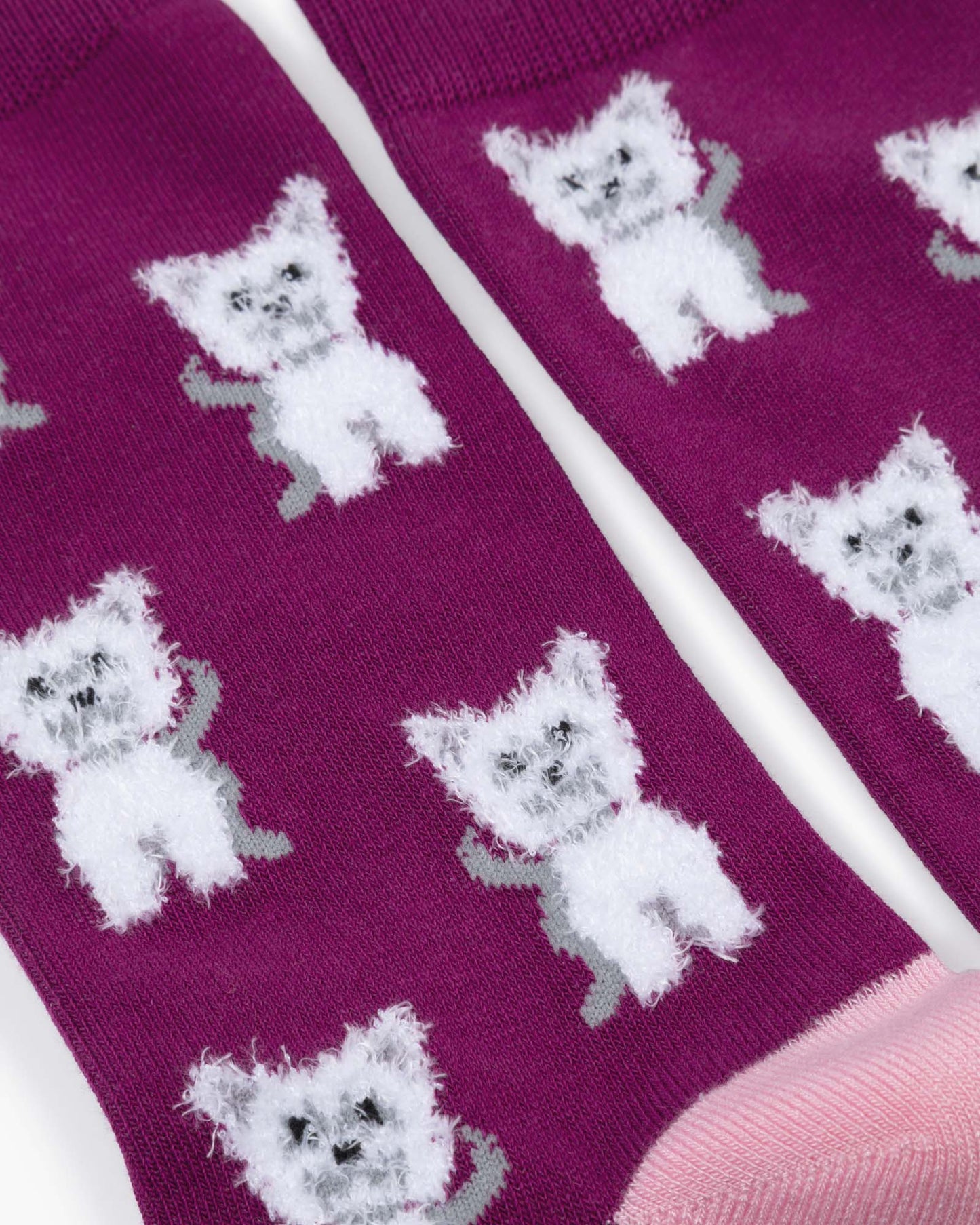 WOMENS FLUFFY TERRIER BAMBOO SOCK