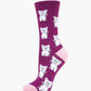 WOMENS FLUFFY TERRIER BAMBOO SOCK