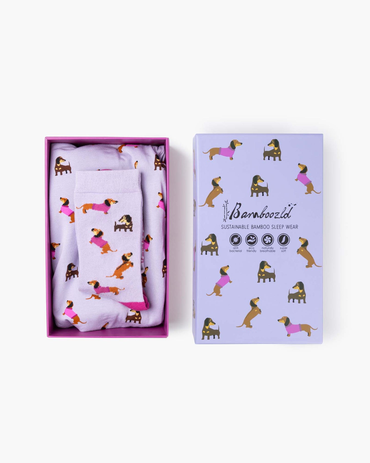 WOMENS DASH DREAMING NIGHT TEE & SOCK GIFT SET