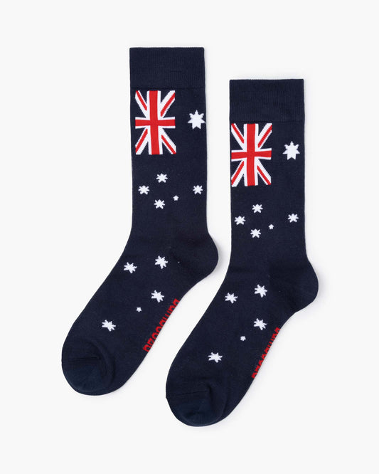 MENS GO AUSSIE FLAG BAMBOO SOCK