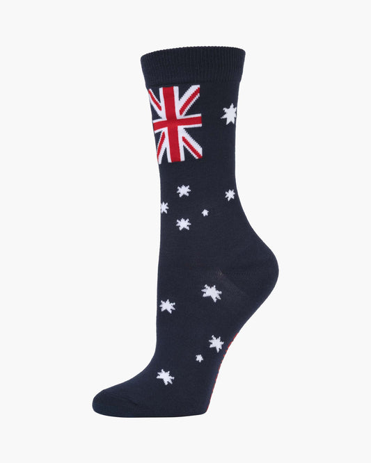 WOMENS GO AUSSIE FLAG BAMBOO SOCK