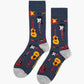 MENS GUITAR BAMBOO SOCK