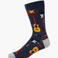 MENS GUITAR BAMBOO SOCK