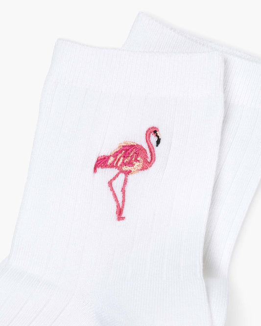 WOMENS QUARTER CREW FLAMINGO BAMBOO SOCK
