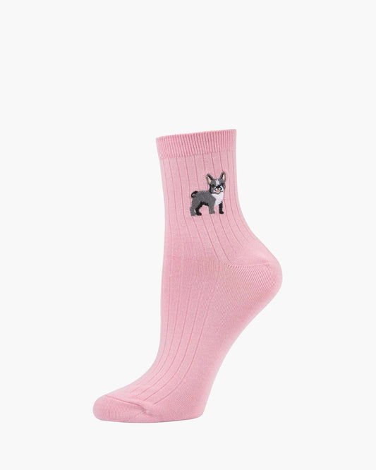 WOMENS QUARTER CREW FRENCHY BAMBOO SOCK