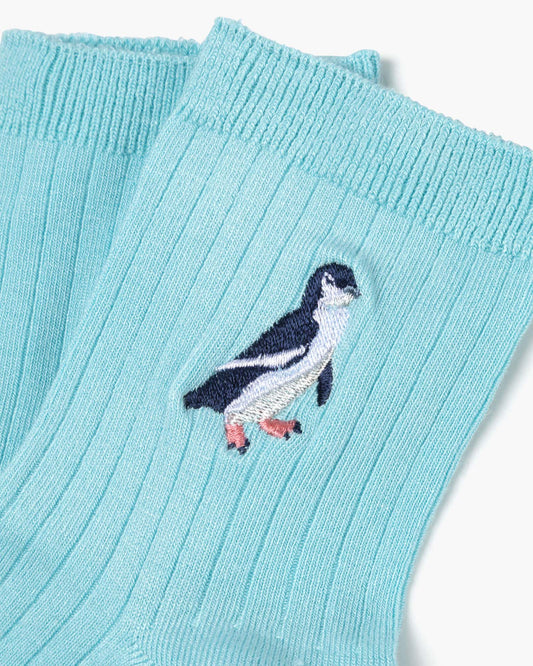 WOMENS QUARTER CREW PENGUIN BAMBOO SOCK