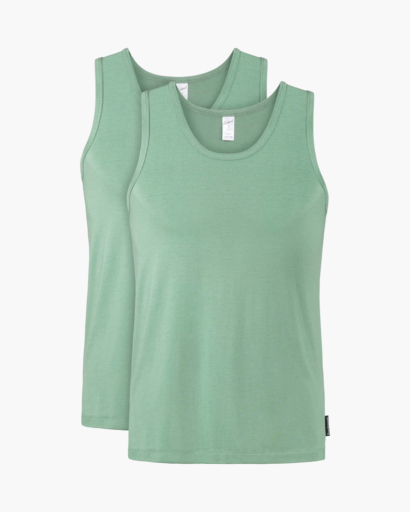 two pack Sage green singlets
