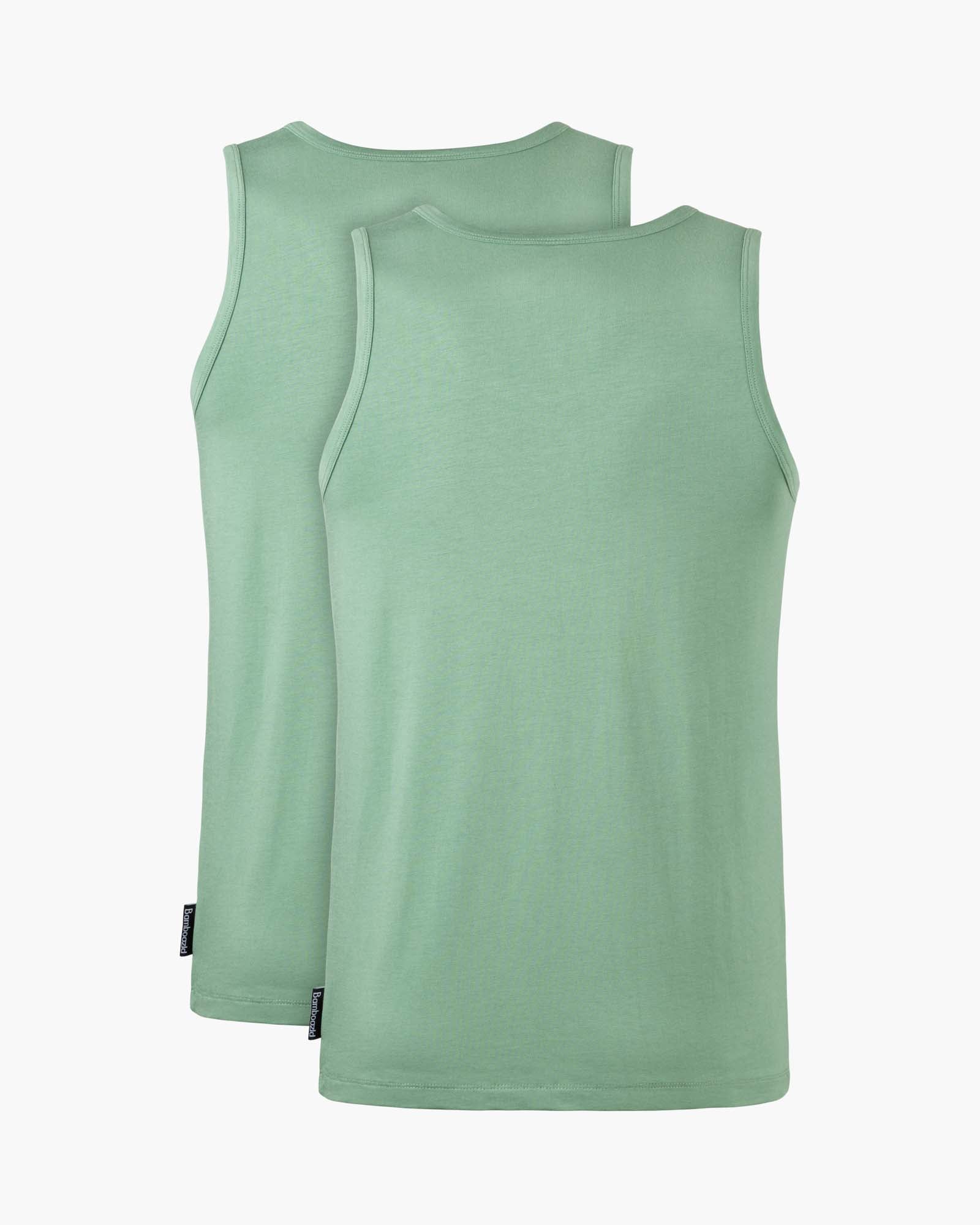 two pack Sage green singlets