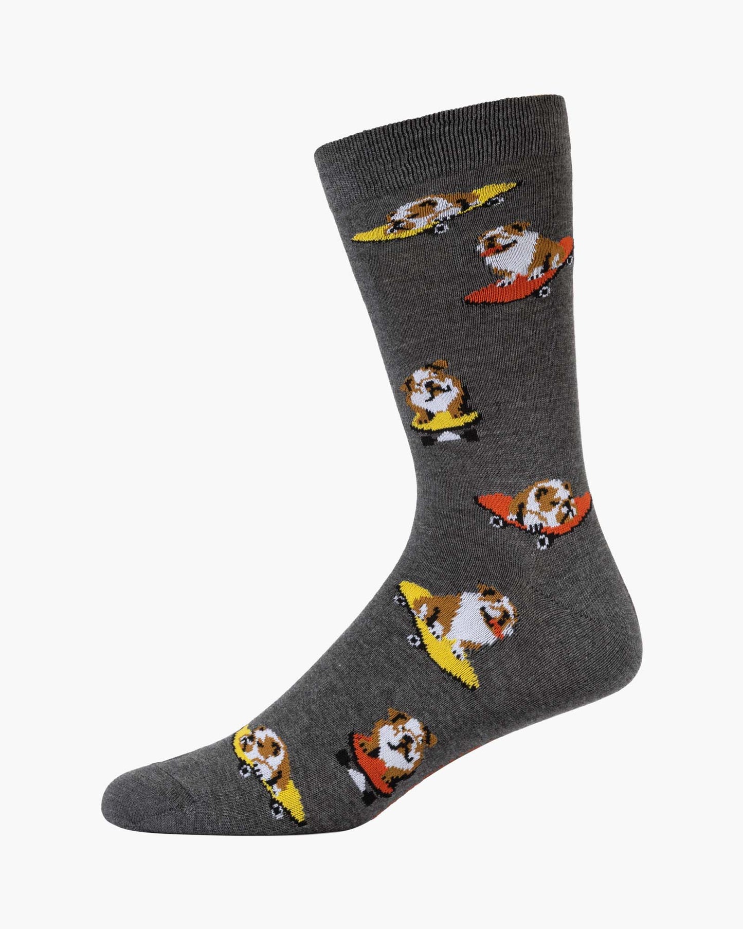 MENS SKATER BULLDOG BAMBOO SOCK