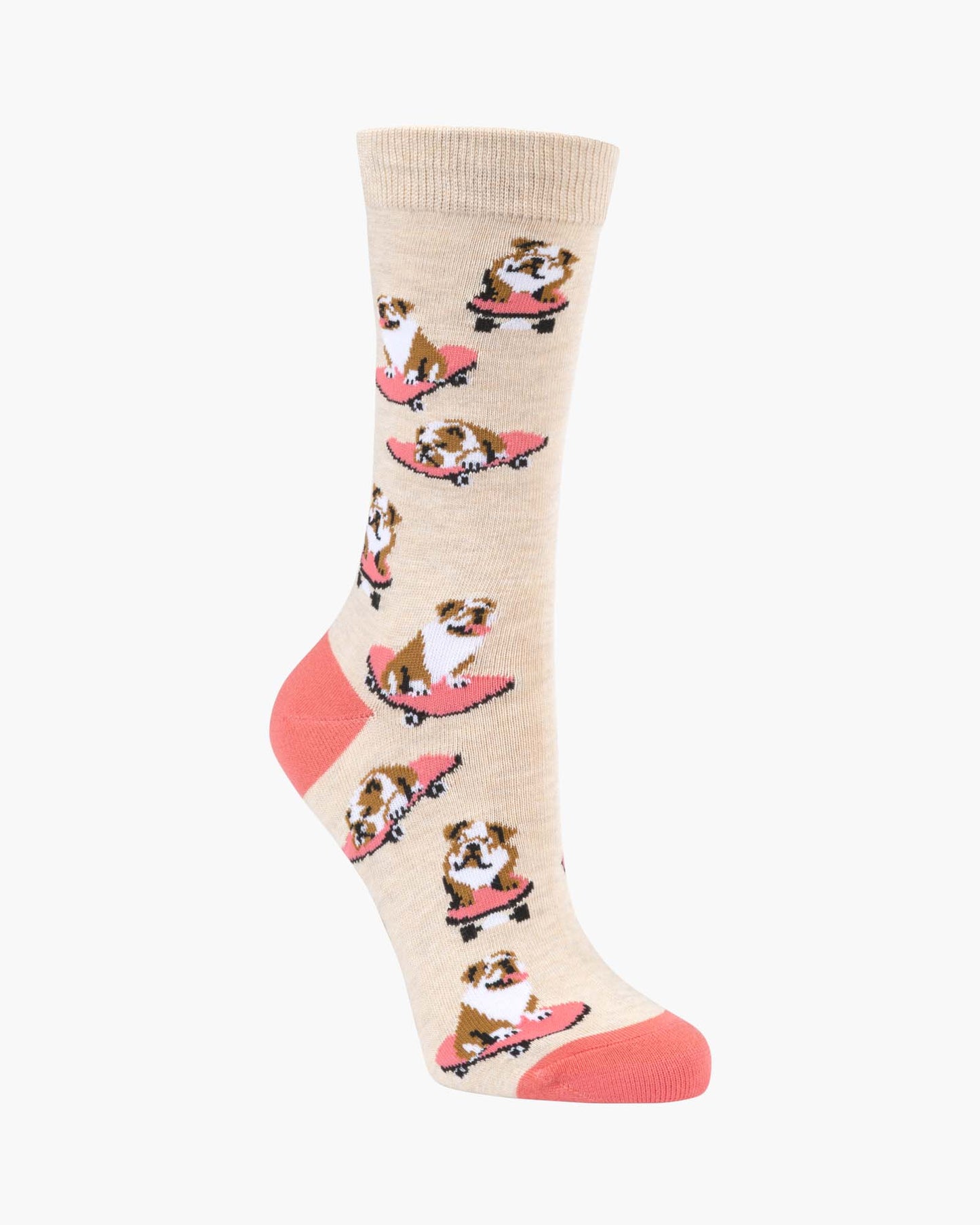 WOMENS SKATER BULLDOG BAMBOO SOCK