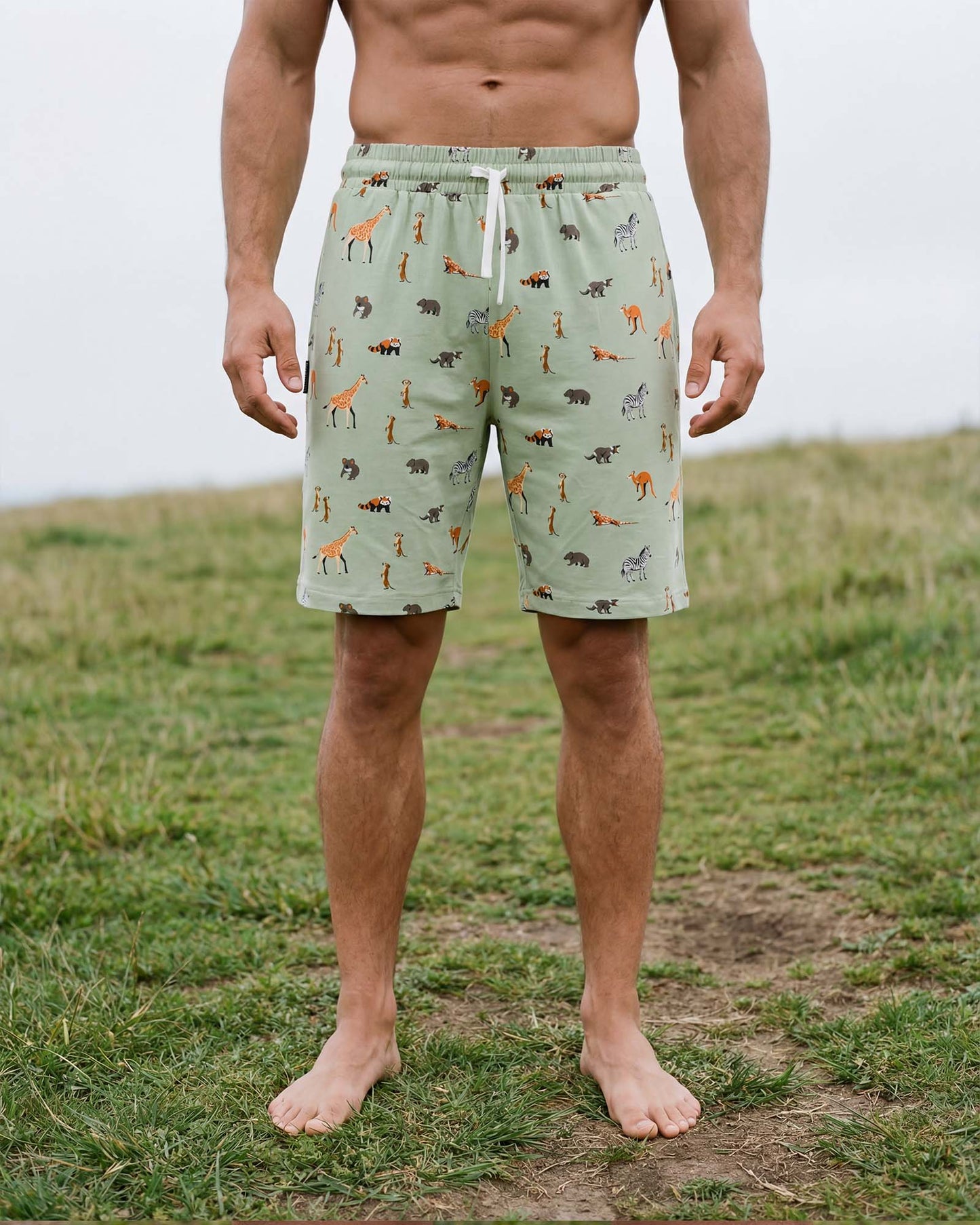 MENS WILD THING BAMBOO JERSEY SLEEP SHORT