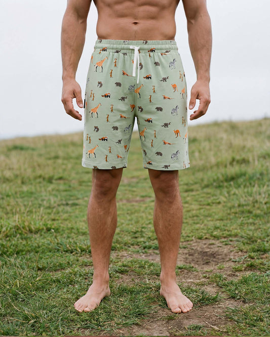 MENS WILD THING BAMBOO JERSEY SLEEP SHORT