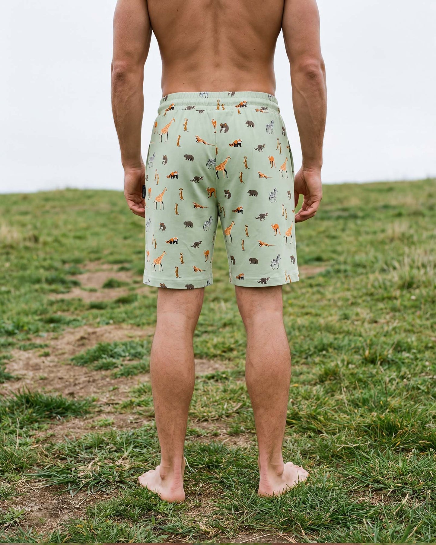 MENS WILD THING BAMBOO JERSEY SLEEP SHORT