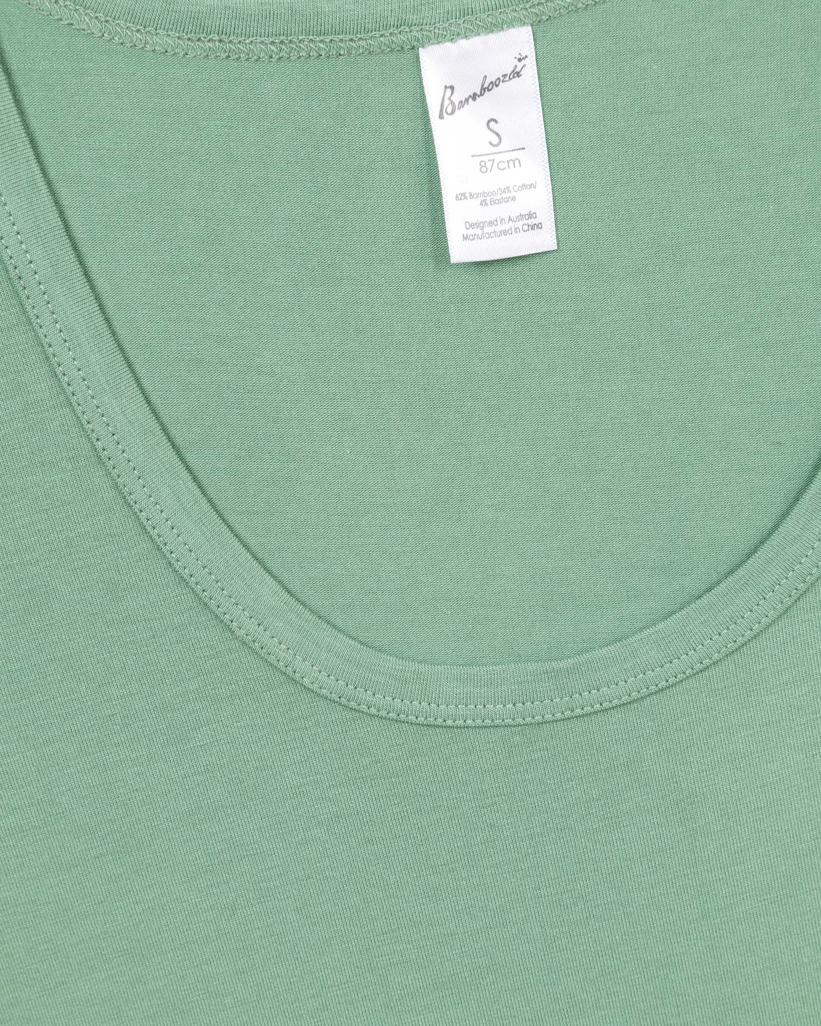 womens green bamboo sleep tee 