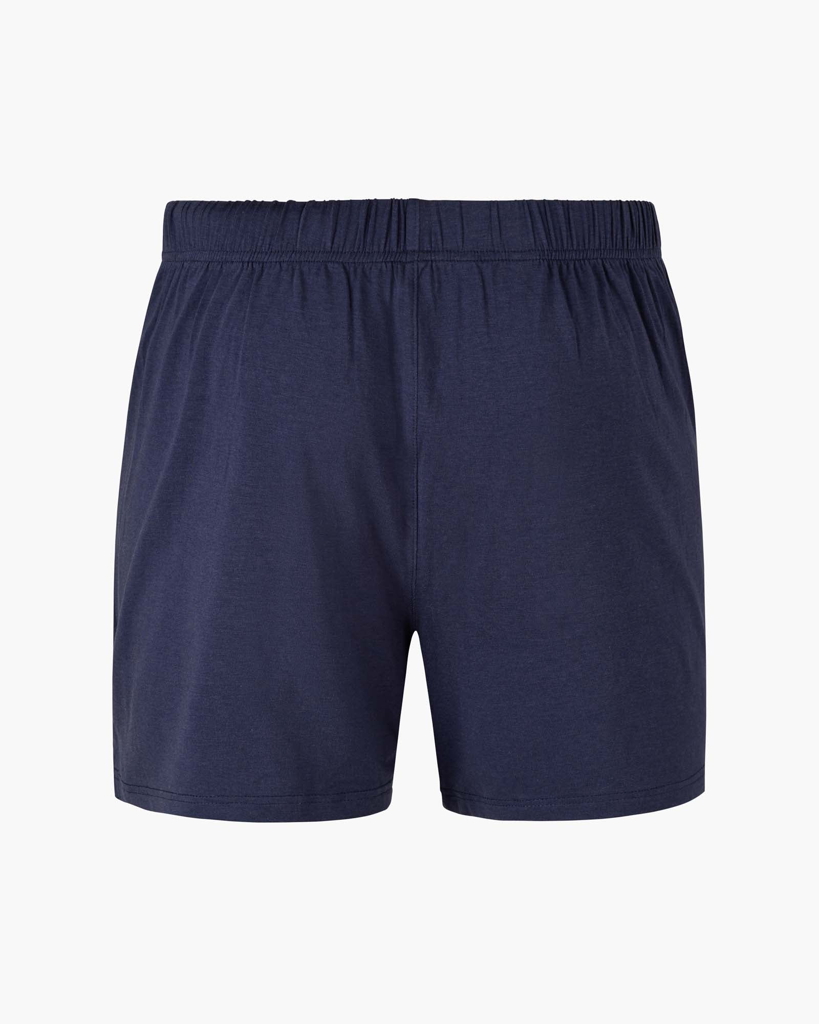 navy jersey boxer shorts with a button