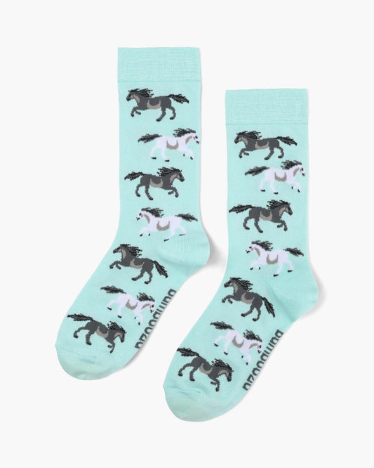 WOMENS WILD HORSES BAMBOO SOCK