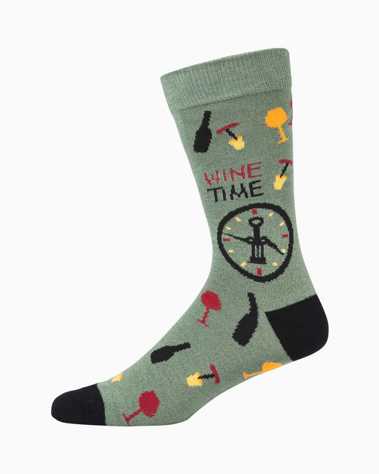 MENS TIME TO WINE DOWN BAMBOO SOCK