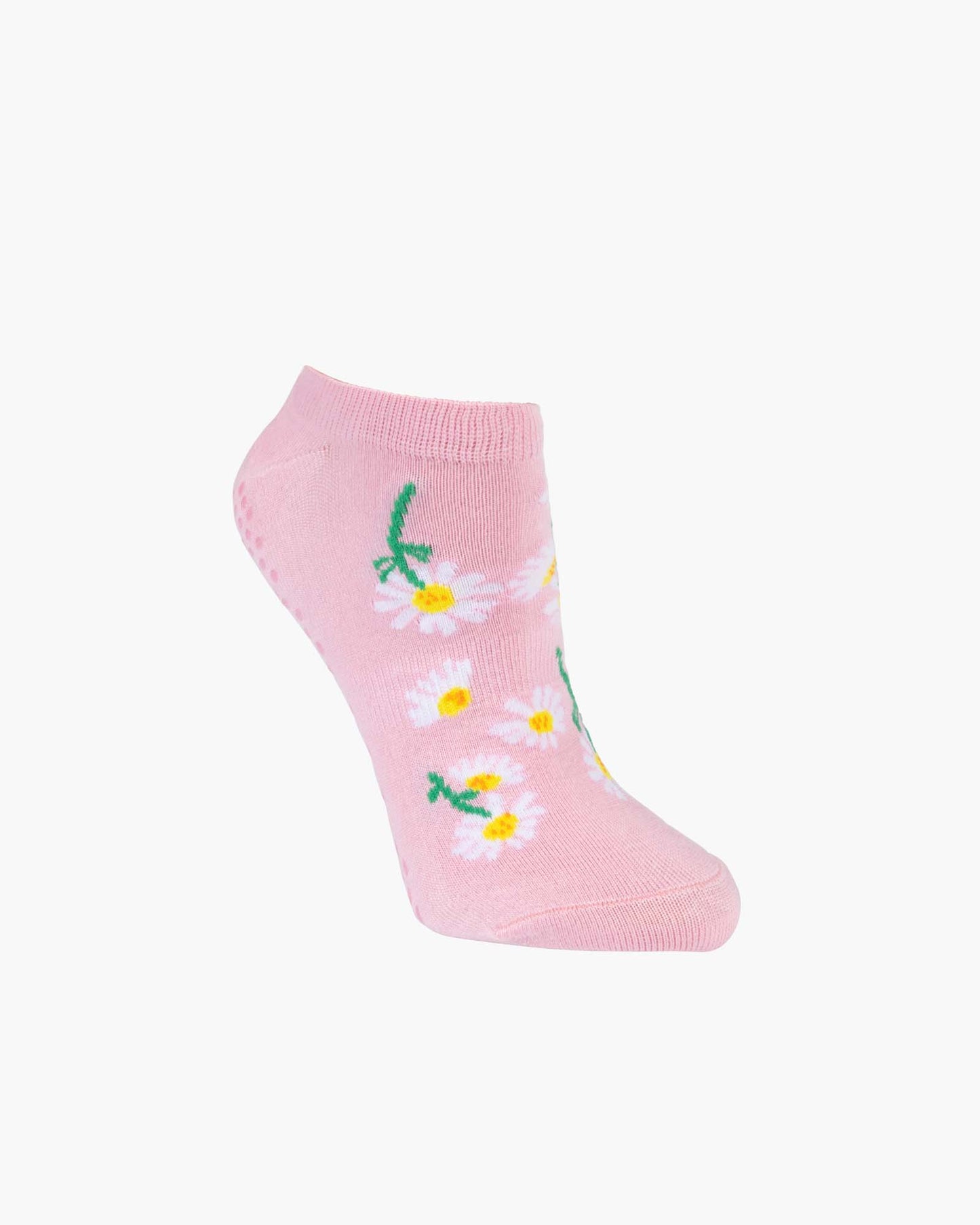 WOMENS YOGA DAISIES GRIP ANKLE