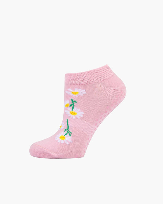 WOMENS YOGA DAISIES GRIP ANKLE