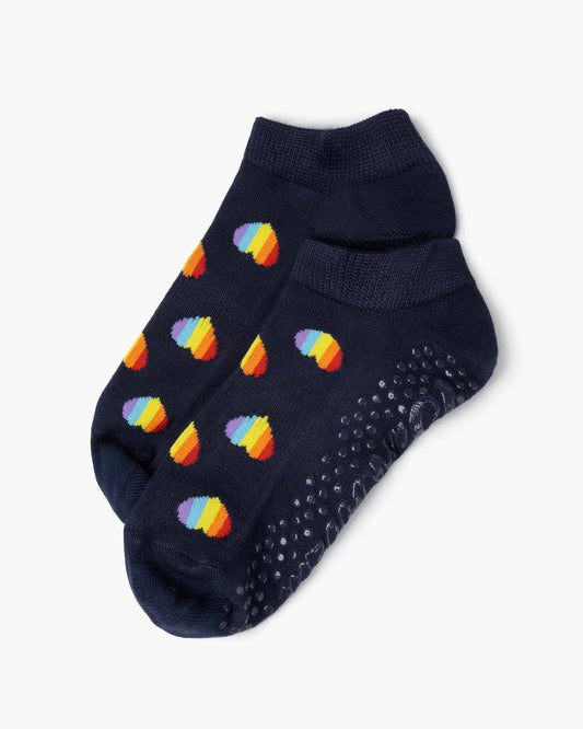 WOMENS YOGA PRIDE HEARTS GRIP ANKLE
