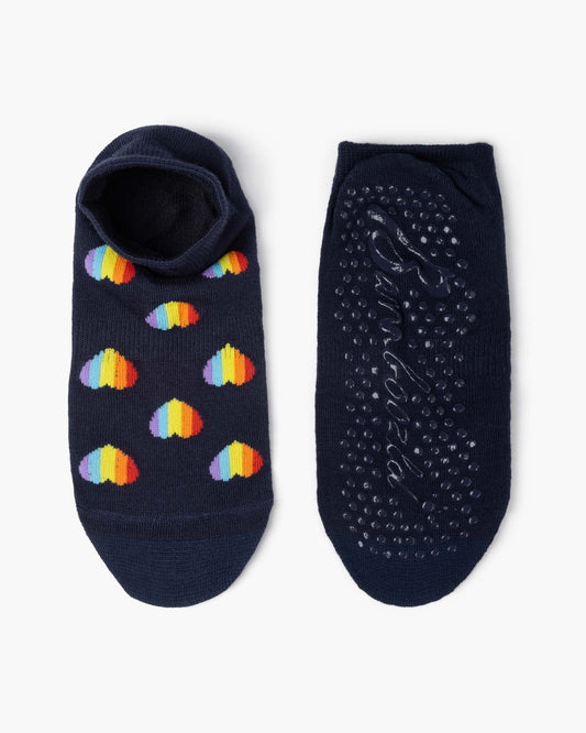 WOMENS YOGA PRIDE HEARTS GRIP ANKLE