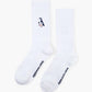 white sports sock with a penguin design