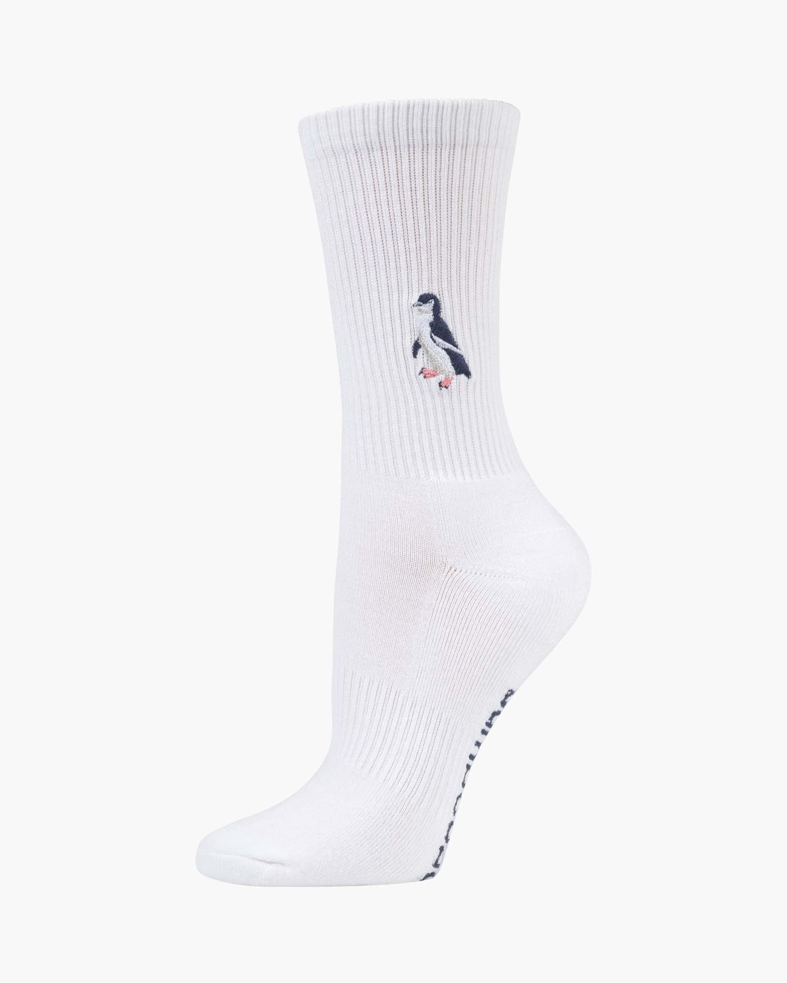 white crew penguin sock