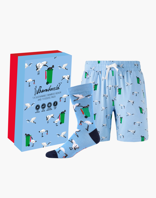 MENS BIN CHICKEN SHORT & SOCK GIFT SET