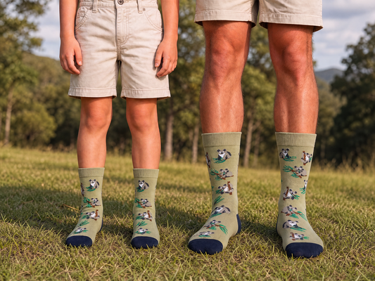 2PK DUO MENS & KIDS KOALA BAMBOO SOCKS