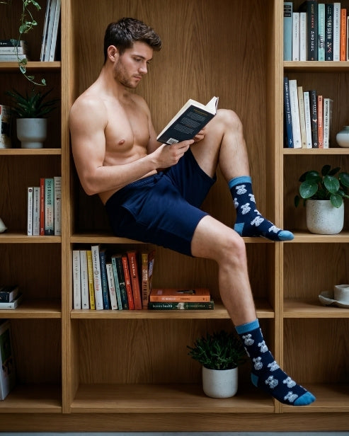 MENS FLUFFY KOALA BAMBOO SOCK