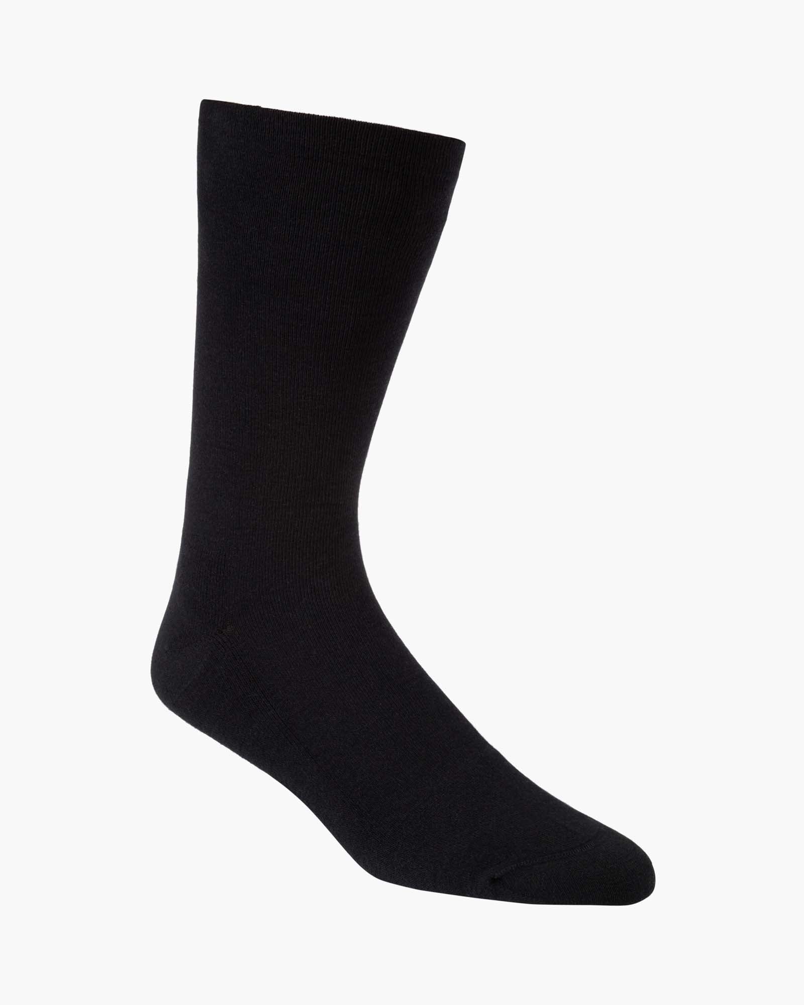 black sock with a golf-themed design