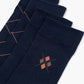 navy blue socks with argyle pattern 