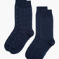 2PK MERCERISED COTTON CROSS & DOT DRESS CREW