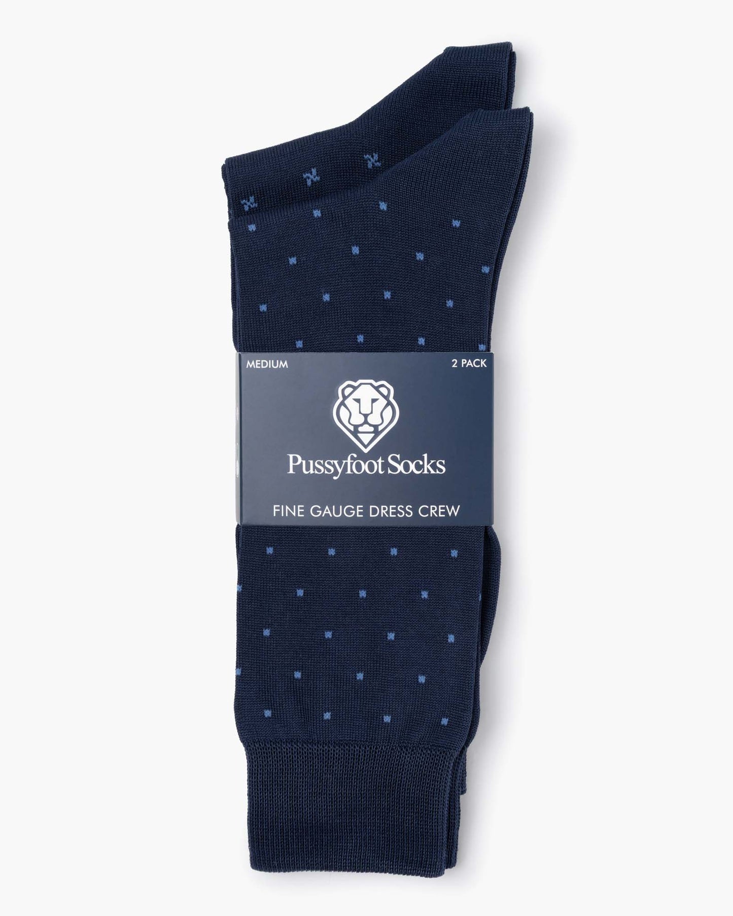 2PK MERCERISED COTTON CROSS & DOT DRESS CREW