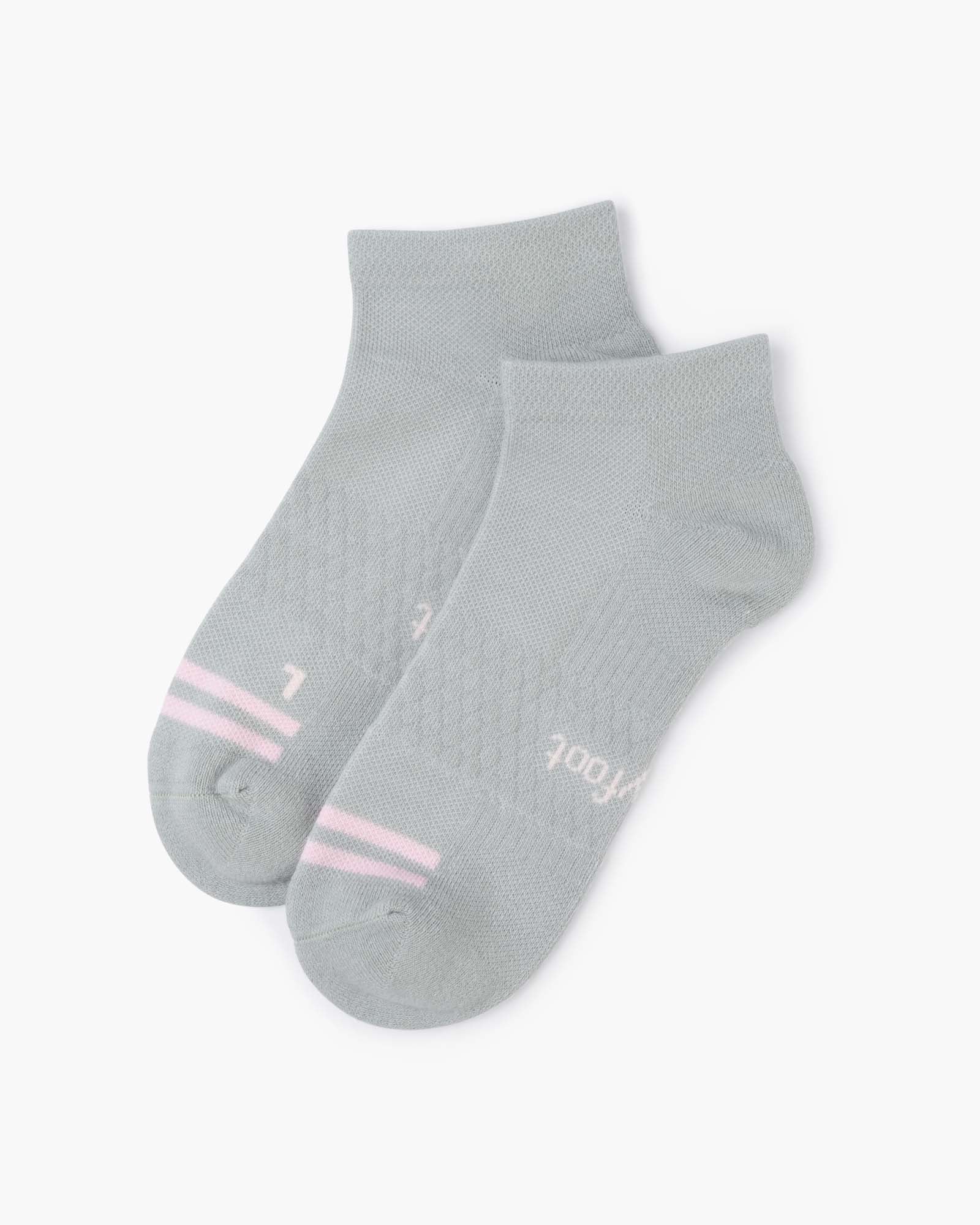 Three pairs of pastel coloured sports ankle socks 