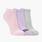 Three pairs of pastel coloured sports ankle socks 