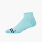 Light blue sport ankle sock with black stripes