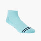 Light blue sport ankle sock with black stripes