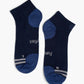 Navy sport ankle sock with grey accents 
