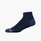 Navy sport ankle sock with grey accents 