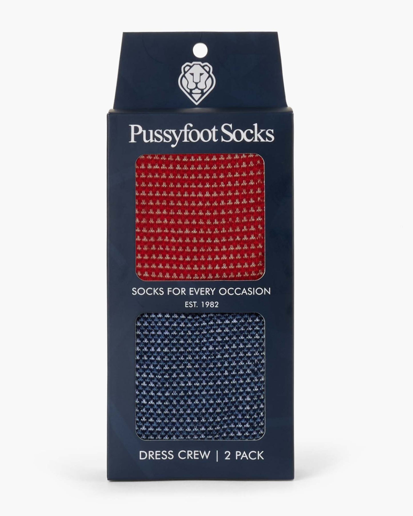 MENS CONTRAST STITCH DRESS CREW 2PK GIFT BOX