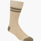 Rib beige crew with brown stripes 