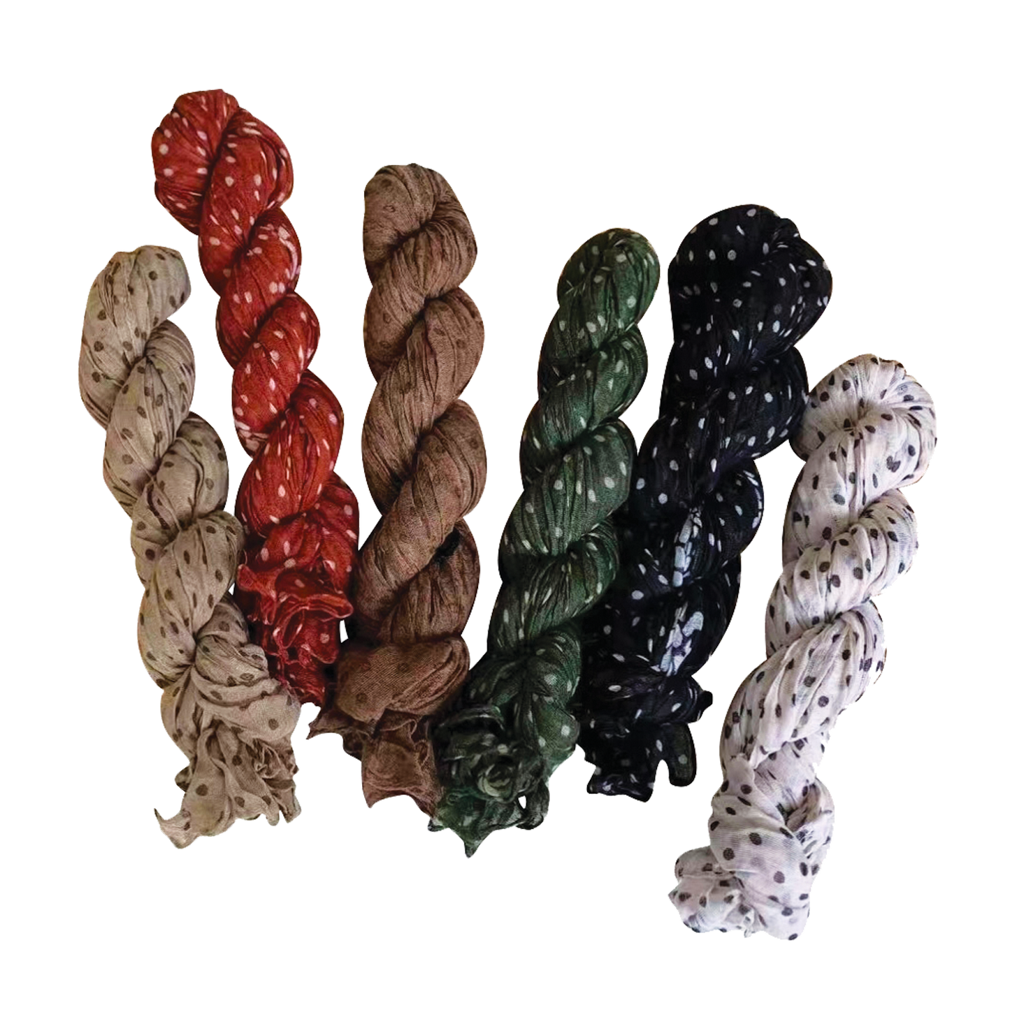 POLKA DOT COTTON HEMP SCARVES