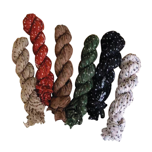 POLKA DOT COTTON HEMP SCARVES