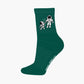 kids small steps green crew sock