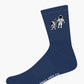 mens small steps navy crew sock