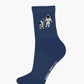 womens small steps navy crew sock