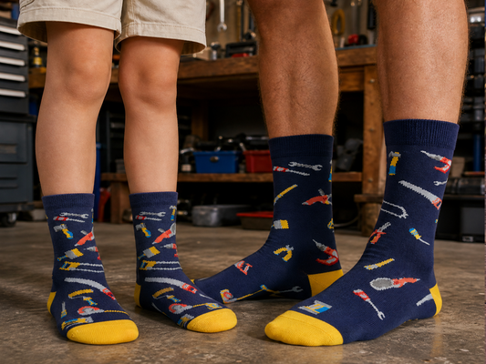 2PK DUO MENS & KIDS TRADIE BAMBOO SOCKS